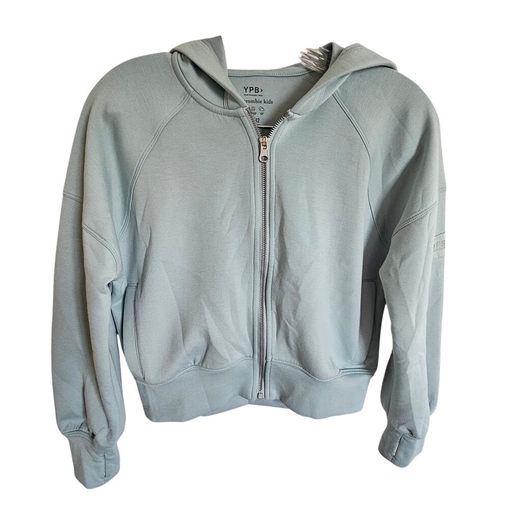 Abercrombie Kids Girls' YPB NeoKNIT Full-Zip Hoodie, Green, Sz 11/12